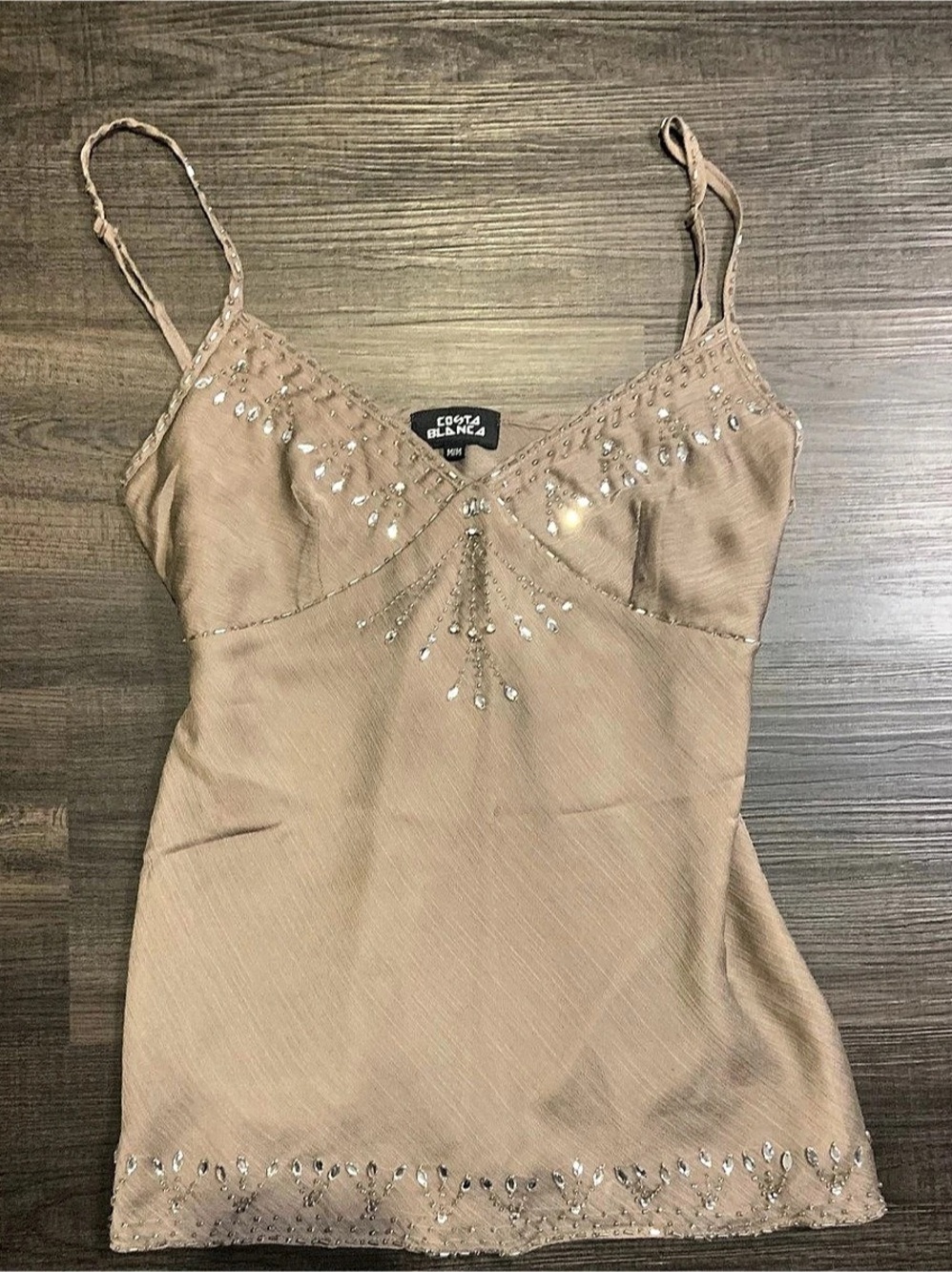 EGOIST BLANCA Embellished Camisole in Brown Size Medium